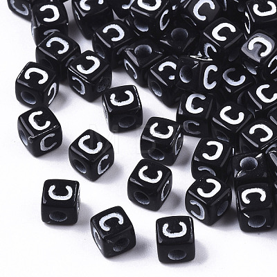 Opaque Acrylic Beads SACR-N002-01C-1-1