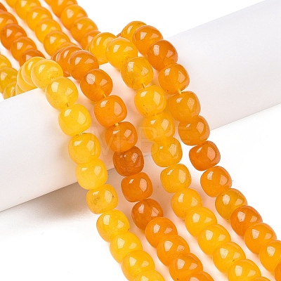 Dyed Natural White Jade Beads Strands G-T138-S19-1