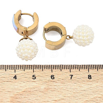 Round 201 Stainless Steel Hoop Earrings EJEW-D354-20G-1