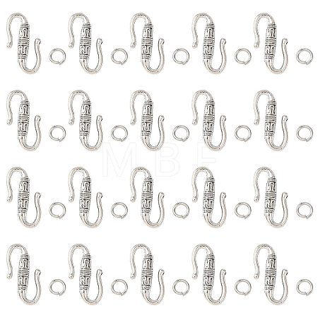 Tibetan Style Alloy S-Hook Clasps FIND-FS0005-25AS-1