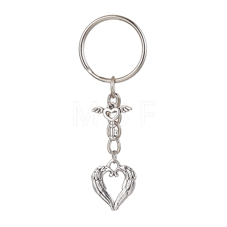 Valentine's Day Heart Alloy Pendant Keychain KEYC-JKC00625-03-1
