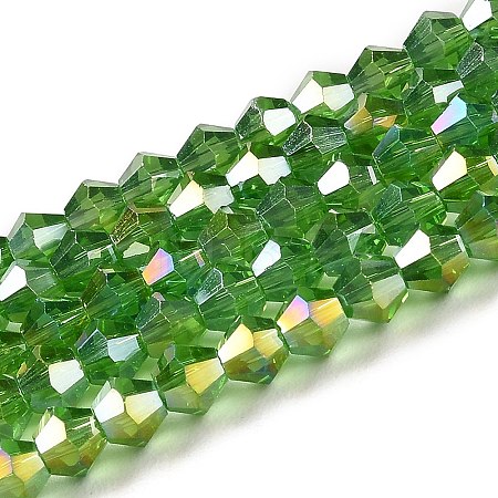 Transparent Electroplate Glass Beads Strands EGLA-A039-T4mm-B03-1