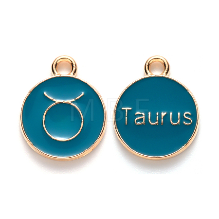 Alloy Enamel Pendants ENAM-S124-01B-05C-1
