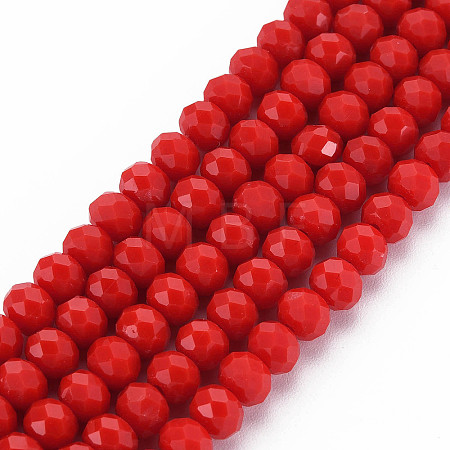 Opaque Solid Color Glass Beads Strands EGLA-A034-P2mm-D22-1