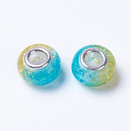 Two Tone Resin European Beads RPDL-K002-C06-1