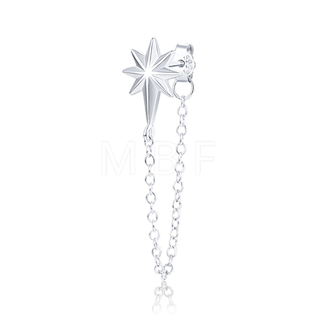 925 Silver Sunflower Star Snake Chain Earrings Fashion Luxury Earrings VT7136-4-1