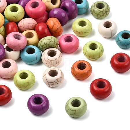 Synthetic Gemstone European Beads TURQ-S283-34-1