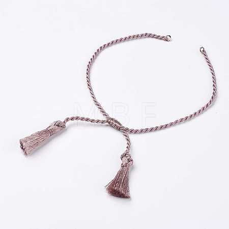 Polyester DIY Braided Bracelet Making MAK-K018-A04-1