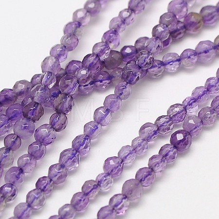 Grade A Natural Amethyst Beads Strands G-A129-3mm-E02-1