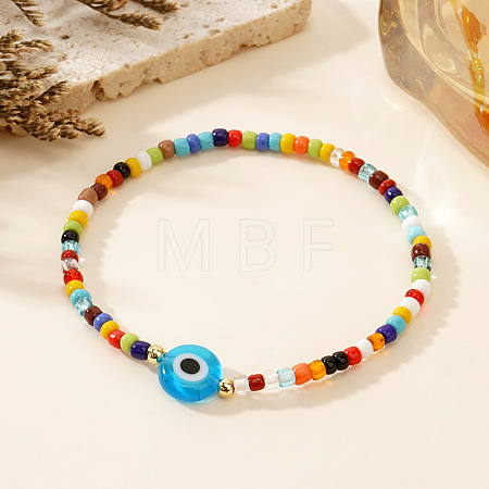 Handmade Glass Seed Beads Stretch Bracelets CD8342-2-1