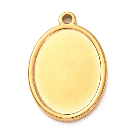 304 Stainless Steel Pendant Cabochon Settings STAS-Z204-04G-08-1
