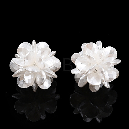 Handmade ABS Plastic Imitation Pearl Woven Beads FIND-N050-19-01-1