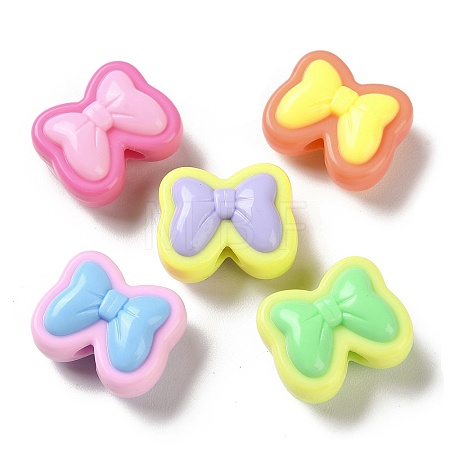 Two Tone Opaque Acrylic Beads SACR-I005-08E-1