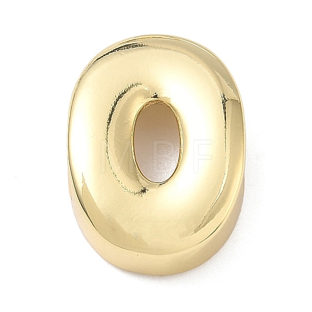 Brass Initial Beads KK-B167-27G-01O-1