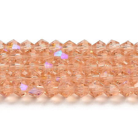 Transparent Electroplate Glass Beads Strands LS-GLAA-F029-2mm-D15-1