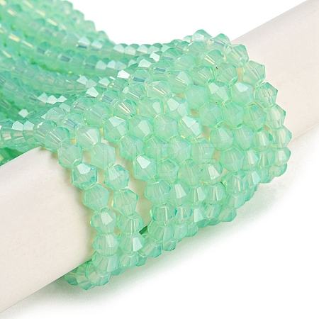 Baking Paint Transparent Glass Beads Strands DGLA-F029-J4mm-05-1