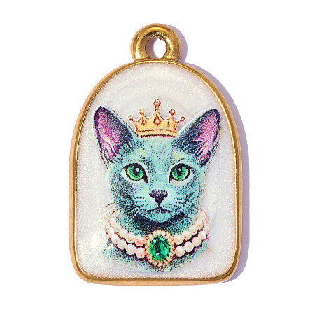 Printed 304 Stainless Steel with Enamel Pendants SA-OY002-64G-1