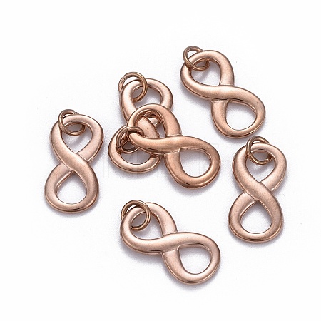 304 Stainless Steel Charms STAS-L218-17RG-1