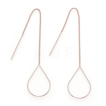 Brass Stud Earring Findings KK-S345-066RG-1