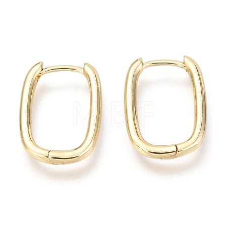 Brass Huggie Hoop Earrings X-EJEW-F245-07G-1