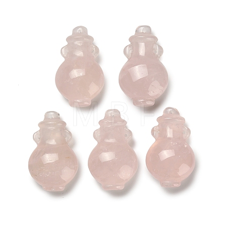 Natural Rose Quartz Pendants G-K403-06-1