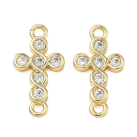 Brass Micro Pave Clear Cubic Zirconia Pendants KK-H259-02B-G-1