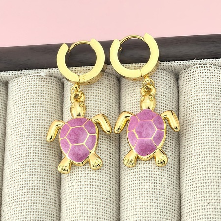 201 Stainless Steel Enamel Hoop Earrings FS-WG6C184-07-1