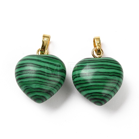 Synthetic Malachite Pendants G-I311-A32-G-1