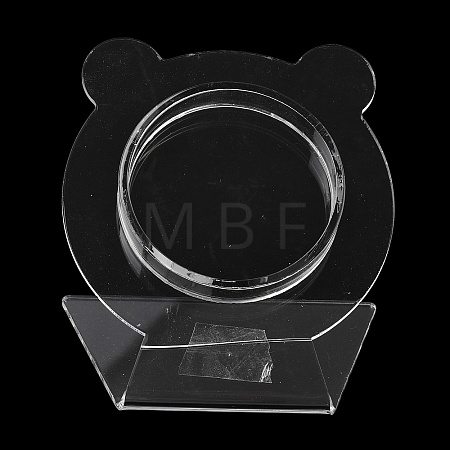 Clear Acrylic Slant Back Single Bracelet Bangle Display Stands BDIS-C003-01F-1