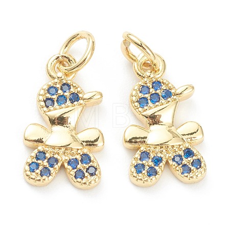 Brass Micro Pave Cubic Zirconia Pendants ZIRC-J041-16F-1