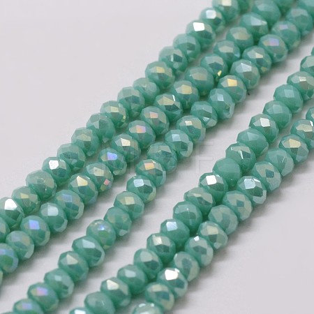Electroplate Glass Bead Strands X-GLAA-K016-2x3mm-07FR-1