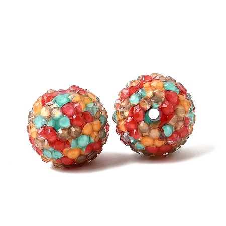 Opaque Acrylic & Resin Rhinestone Beads OACR-G062-02C-1
