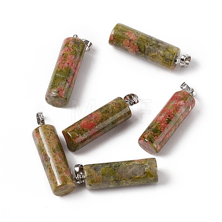 Natural Unakite Pendants G-E135-02P-05-1