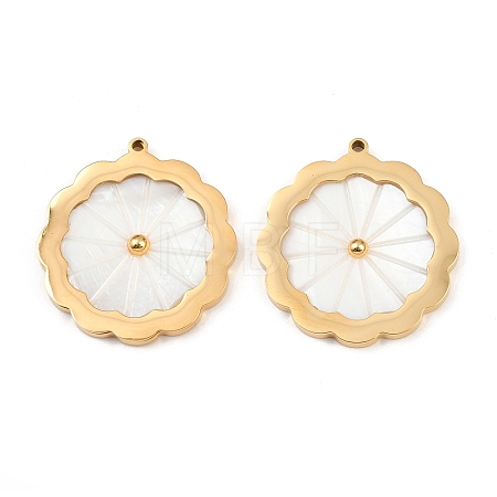 Natural White Shell Pendants STAS-C158-07D-G-1
