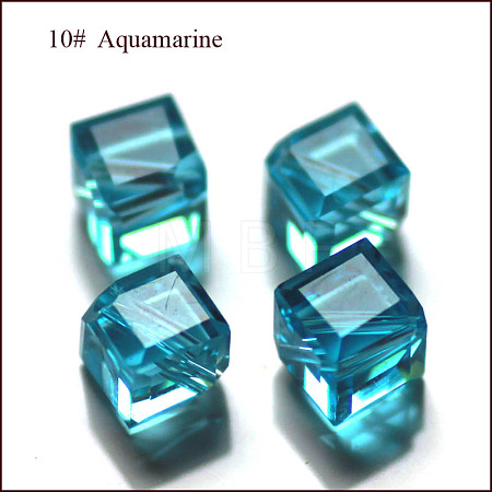 Imitation Austrian Crystal Beads SWAR-F069-6x6mm-10-1