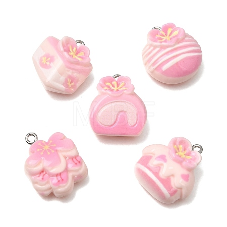 Opaque Resin Imitation Food Pendants RE-CBAA178-04P-1