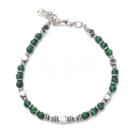 Adjustable 304 Stainless Steel Gemstone Beaded Bracelets FS-WG23DE2-06-1