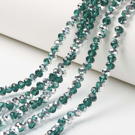 Electroplate Transparent Glass Beads Strands LS-EGLA-A034-T8mm-M15-1