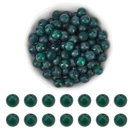 Natural Green Onyx Agate Beads Strands G-AR0002-37-1