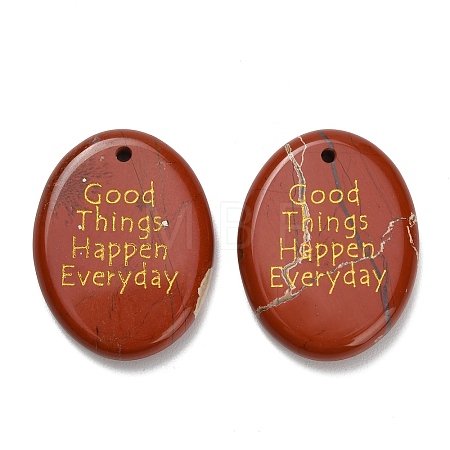 Natural Red Jasper Pendants G-K353-06H-1