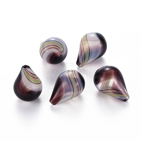 Transparent Handmade Blown Glass Globe Beads X-GLAA-T012-03-1