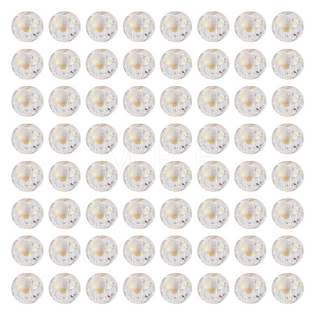 100Pcs Crackle Transparent Glass Beads GLAA-TADJ0001-12J-1