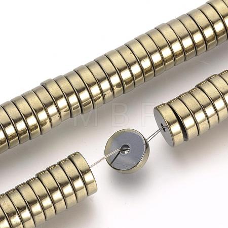 Electroplate Non-magnetic Synthetic Hematite Beads Spacers Strands G-Q486-74H-1