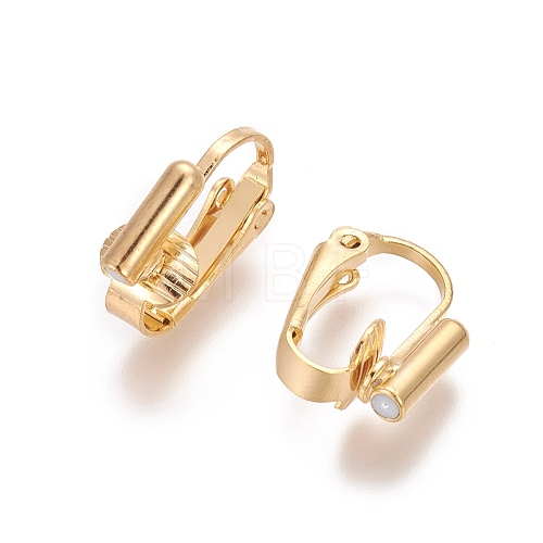 Brass Clip-on Earring Converters Findings KK-L175-01G-1