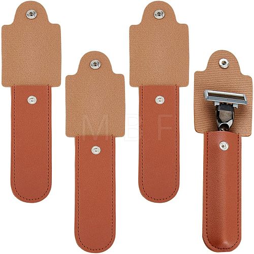 4Pcs PU Leather Razor Sheath AJEW-FH0002-72B-1