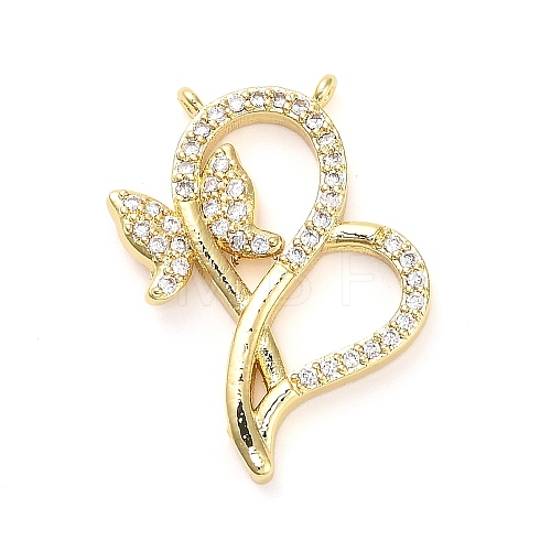 Brass Micro Pave Cubic Zirconia Pendants KK-L229-071G-1