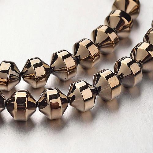 Electroplate Non-magnetic Synthetic Hematite Bead Strands G-F300-31A-06-1