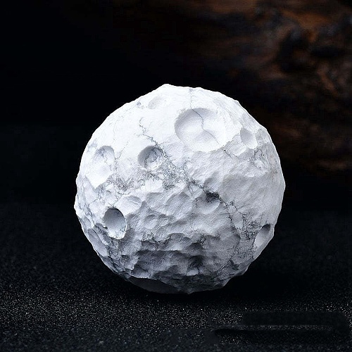 Moon Meteorite Natural Howlite Crystal Ball PW-WG23337-01-1