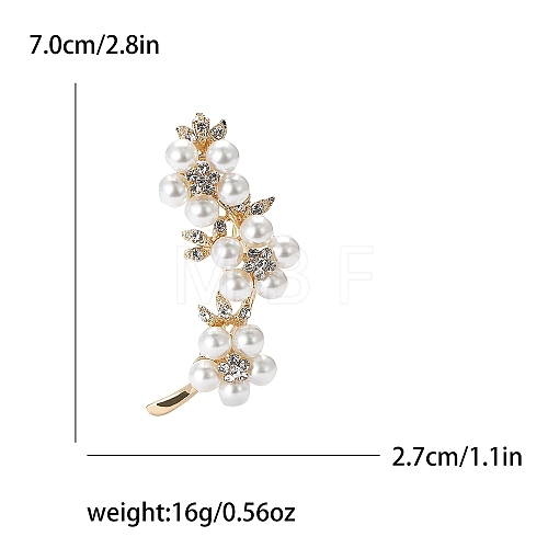 Alloy Rhinestone Brooch for Backpack Clothes PW-WGDBC4D-02-1