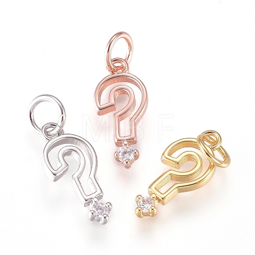 Brass Punctuation Charms ZIRC-L070-84-1
